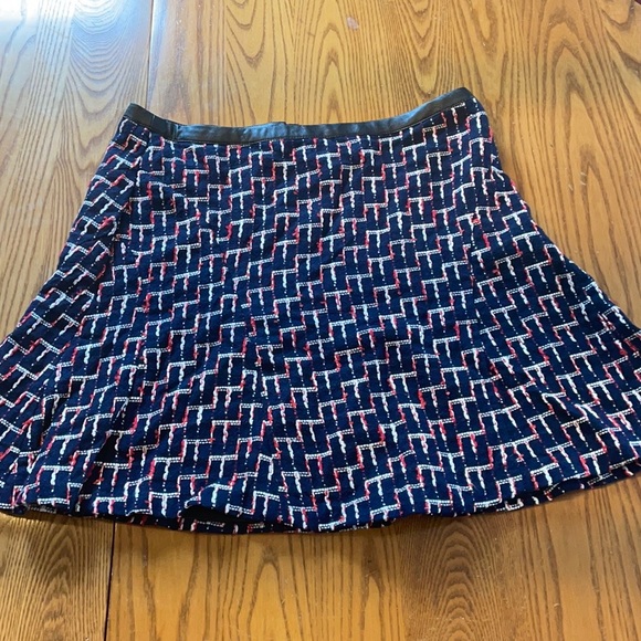 NWT H&M Geometric Tweed Knit Flare Skirt - Picture 3 of 7